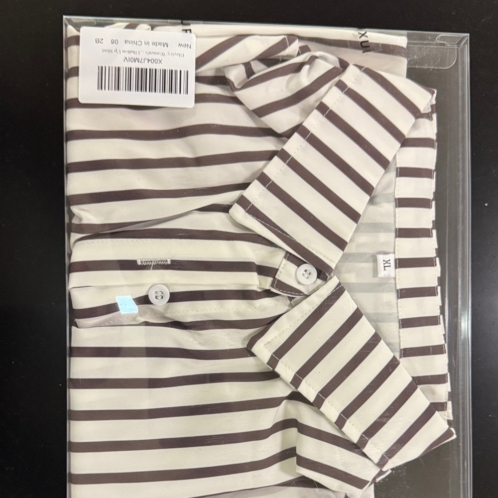 Striped Button-Up Shirt